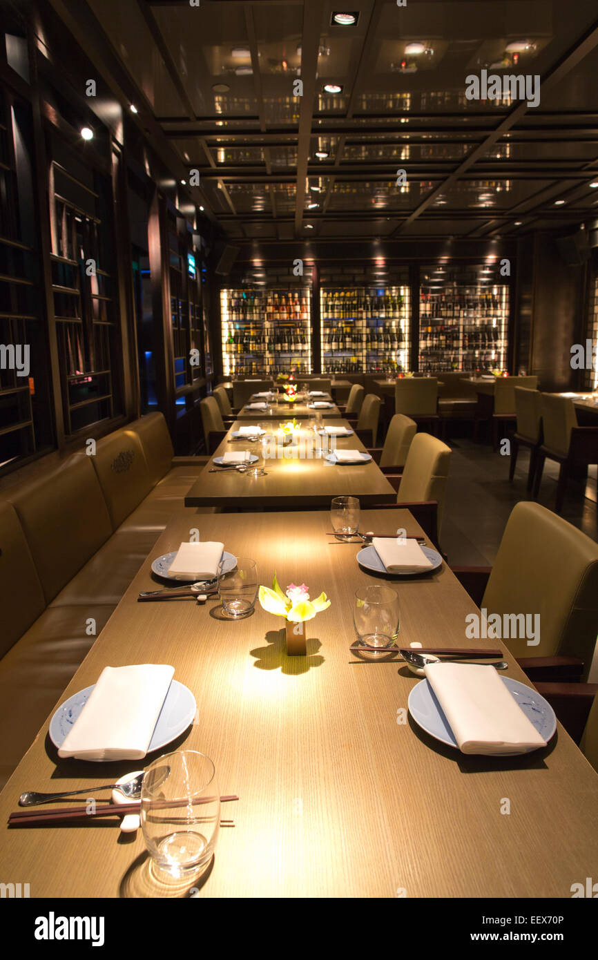 Hakkasan ristorante, cucina Cinese, Mayfair, London, Regno Unito Foto Stock