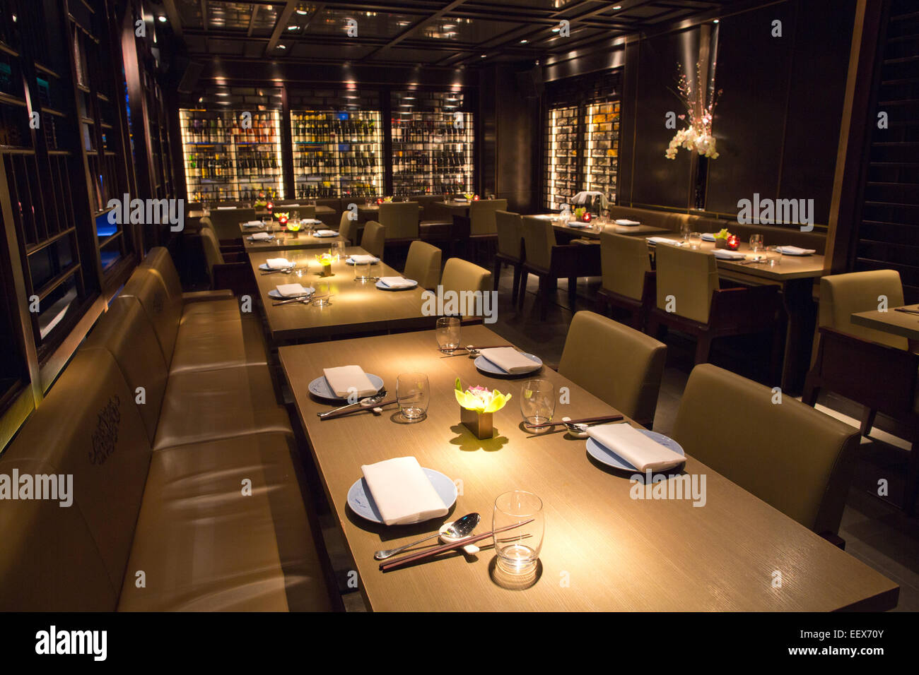 Hakkasan ristorante, cucina Cinese, Mayfair, London, Regno Unito Foto Stock