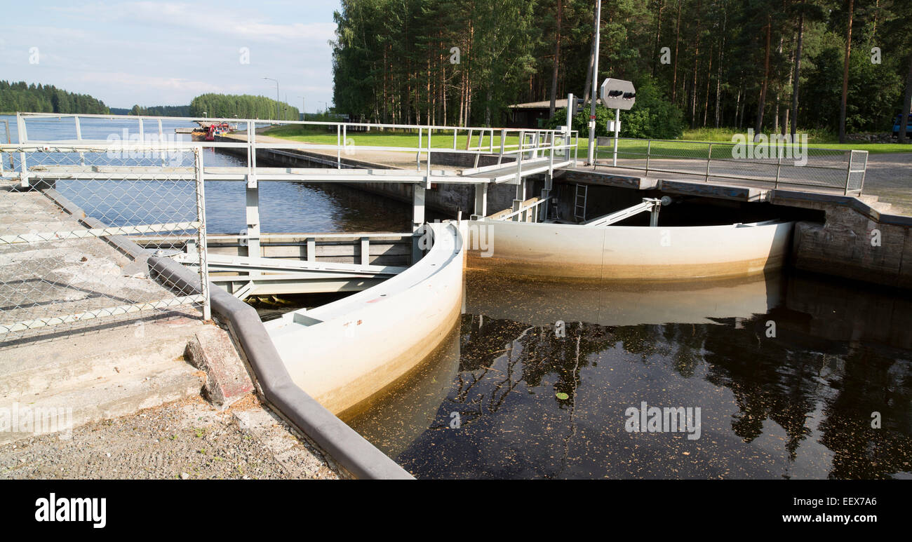 Paratoie sul canal , Konnuksen kanava Finlandia Foto Stock