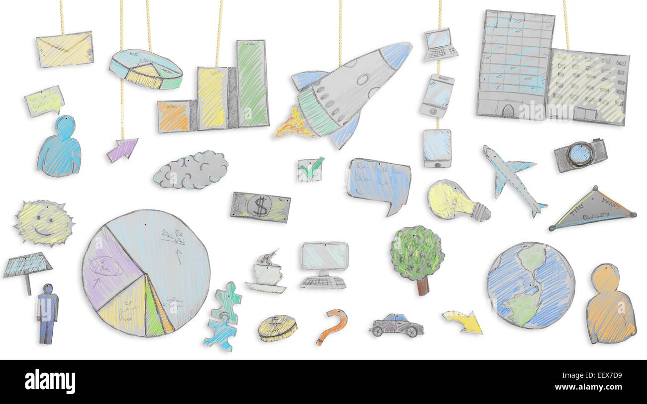 Schizzo di un nuovo progetto creativo Foto Stock