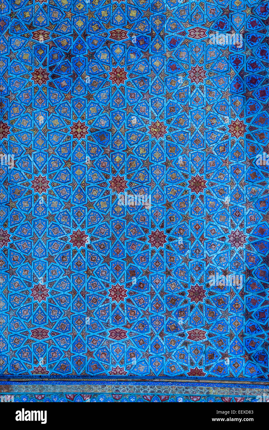 Soffitto di Chehel Sotoun Palace, Isfahan, Iran Foto Stock