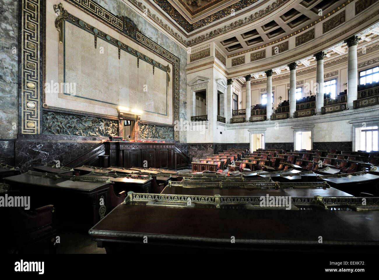 Il Parlamento Hall in Campidoglio, Capitolio, Centro Habana, Avana, Ciudad de La Habana, Cuba Foto Stock