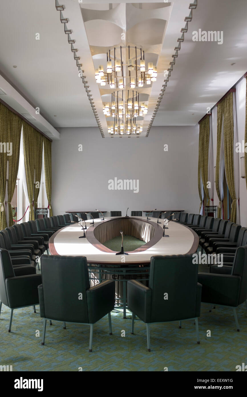 Cabinet Room presso la riunificazione o indipendenza nel palazzo di Ho Chi Minh City Vietnam Foto Stock