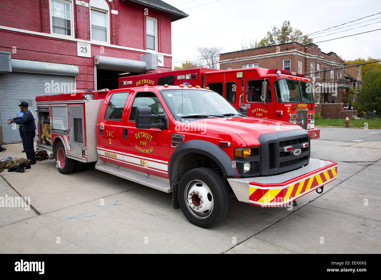 Unità di TAC di Detroit il reparto antincendio, Michigan, Stati Uniti d'America, 25 ottobre 2014. Foto Stock