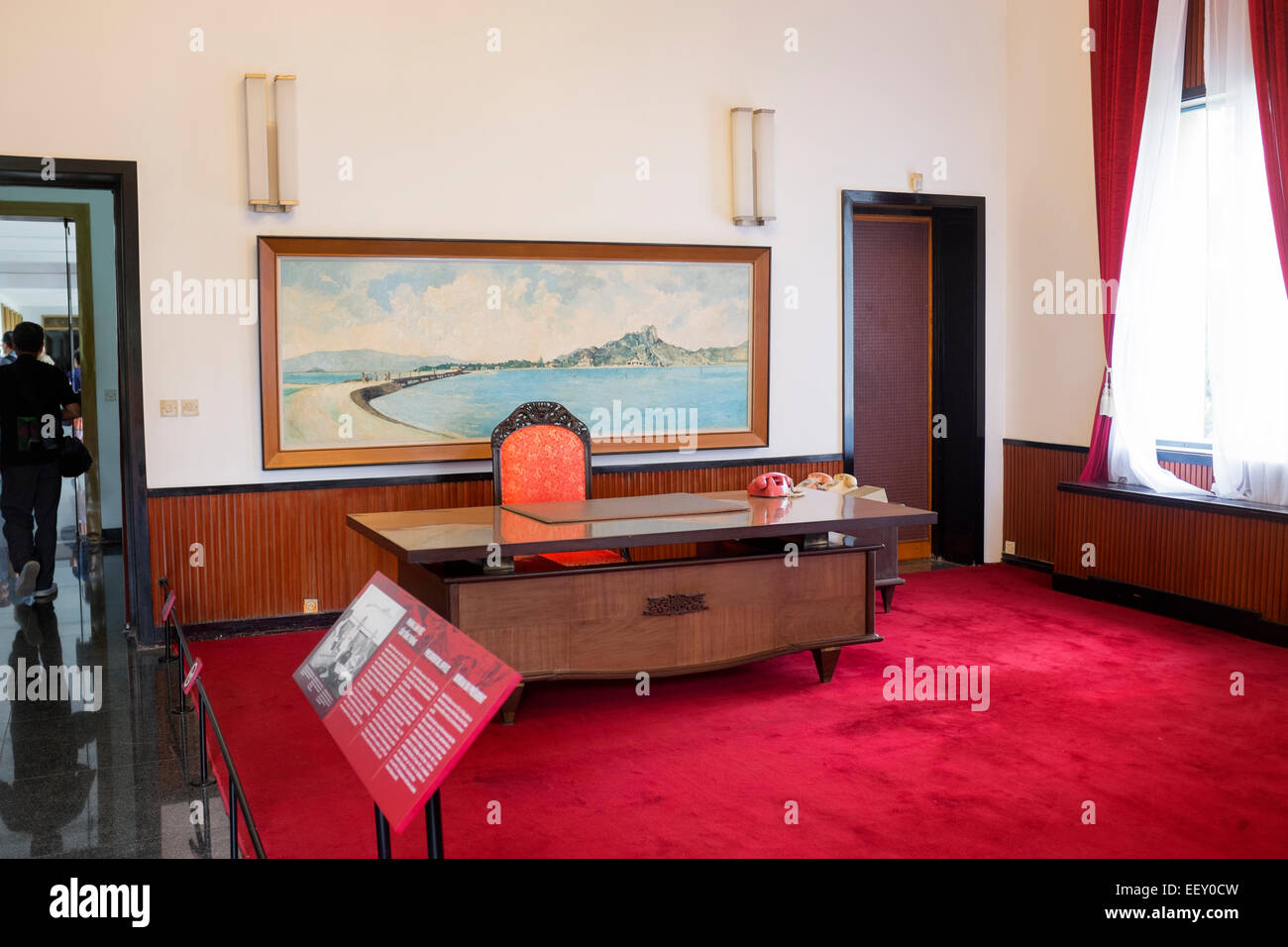 Ufficio presidenziale presso la riunificazione o indipendenza nel palazzo di Ho Chi Minh City Vietnam Foto Stock