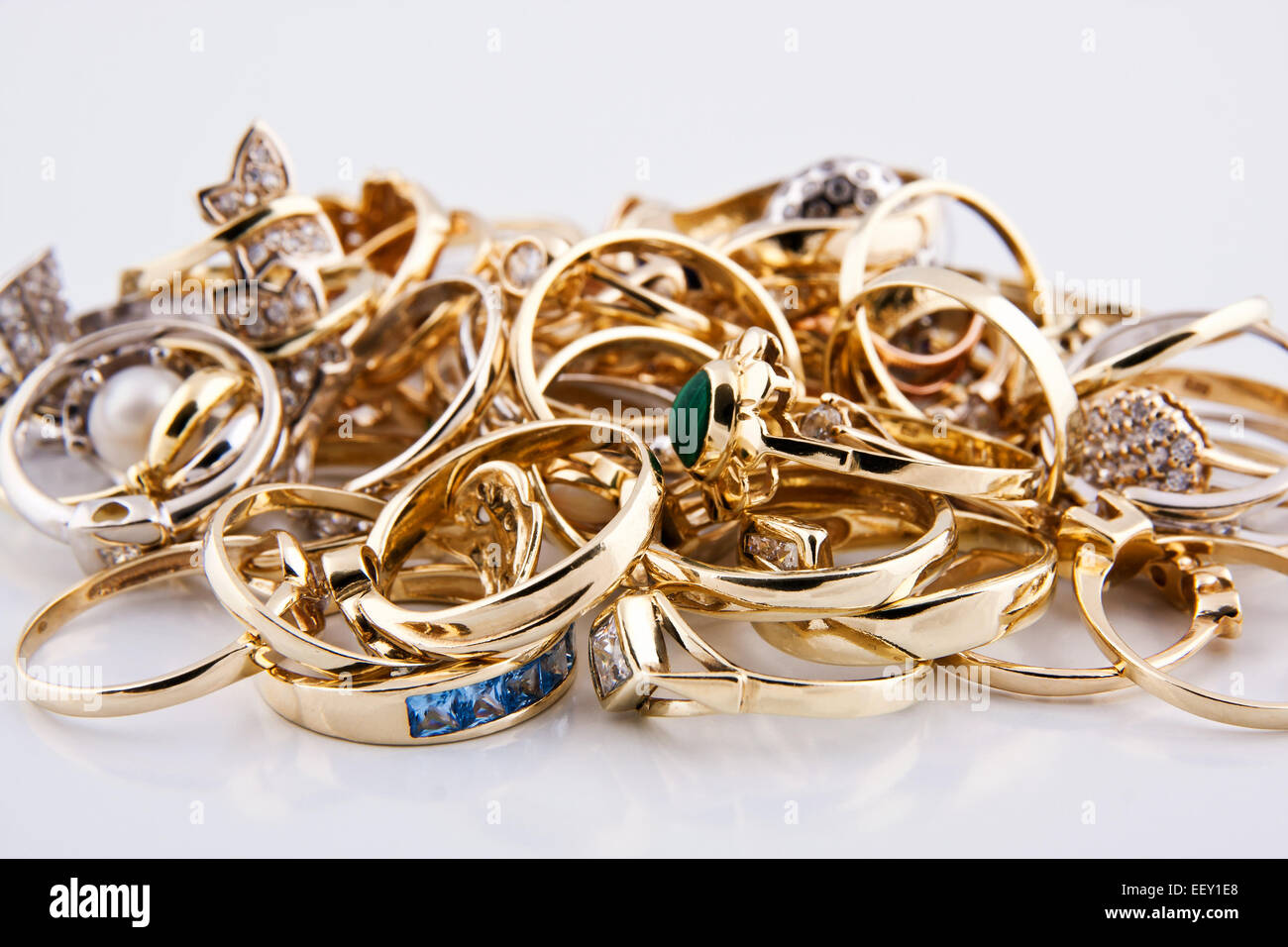 Gioielli d'oro Foto Stock