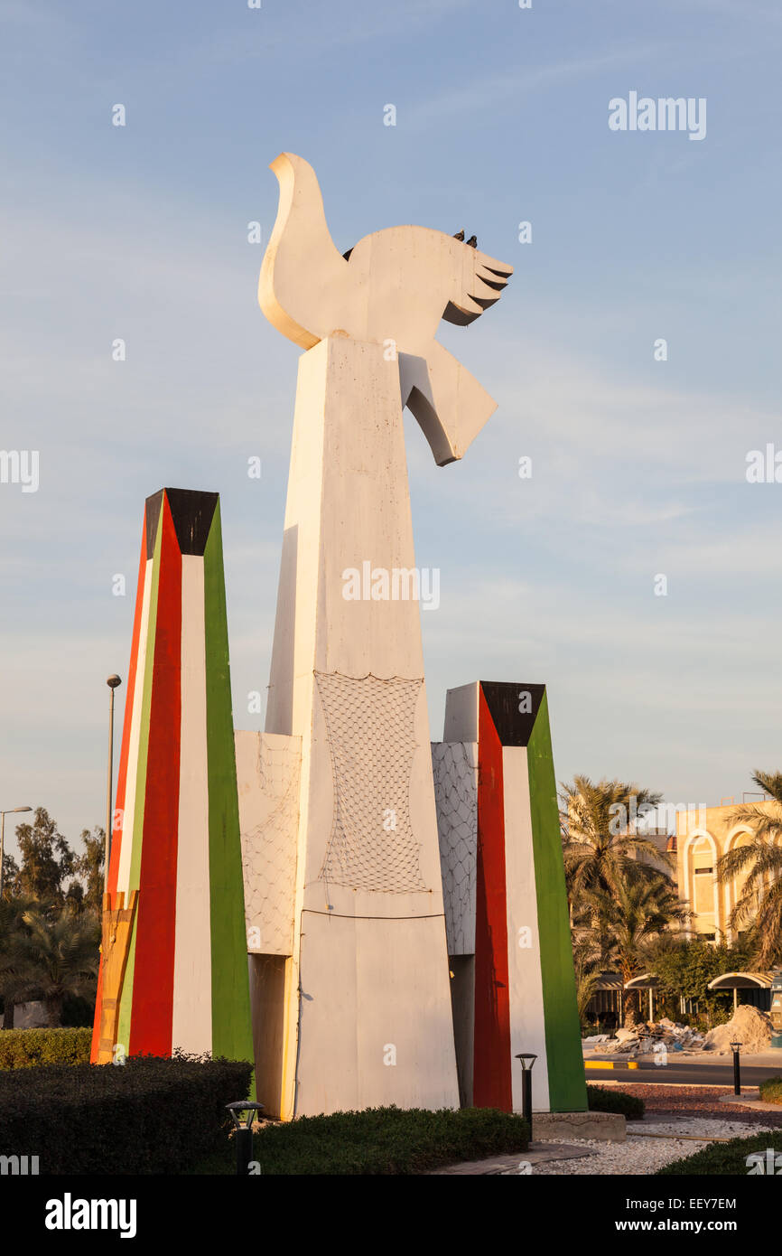 Monumento in Kuwait City, Medio Oriente Foto Stock