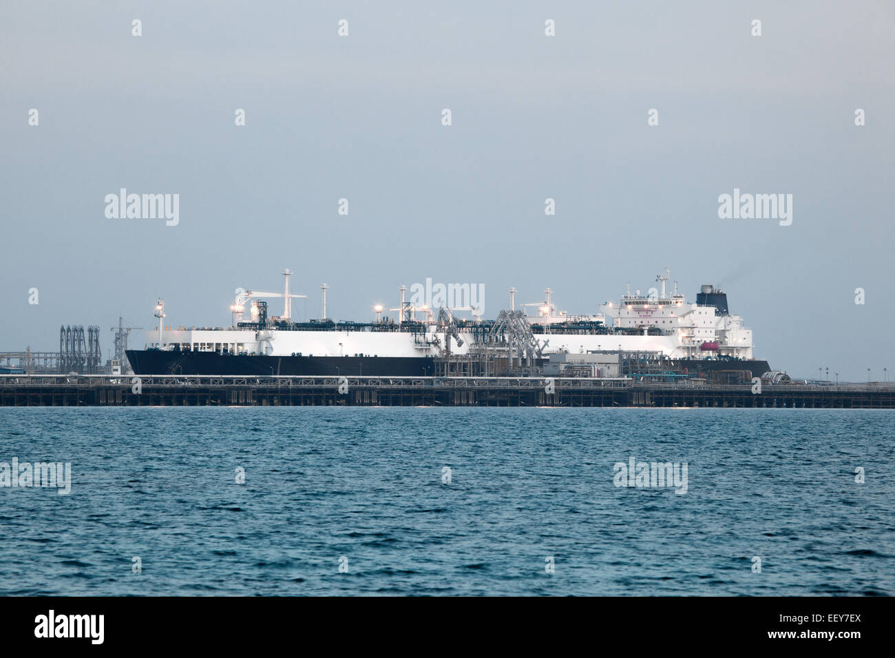 Nave cisterna Nave nel porto di Kuwait, Medio Oriente Foto Stock