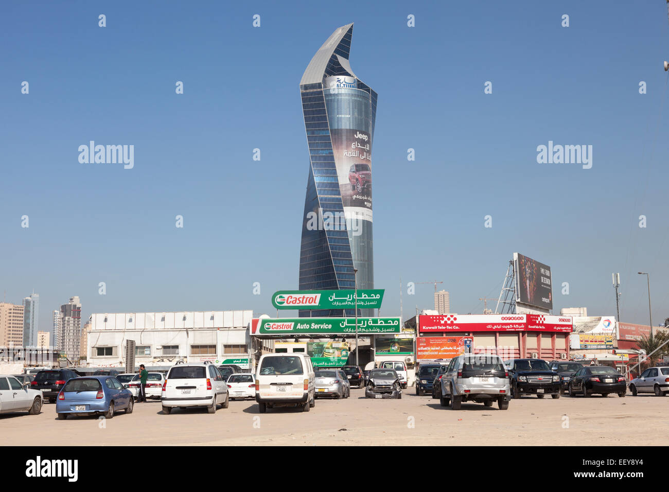 Al Torre Tijaria in Kuwait City Foto Stock