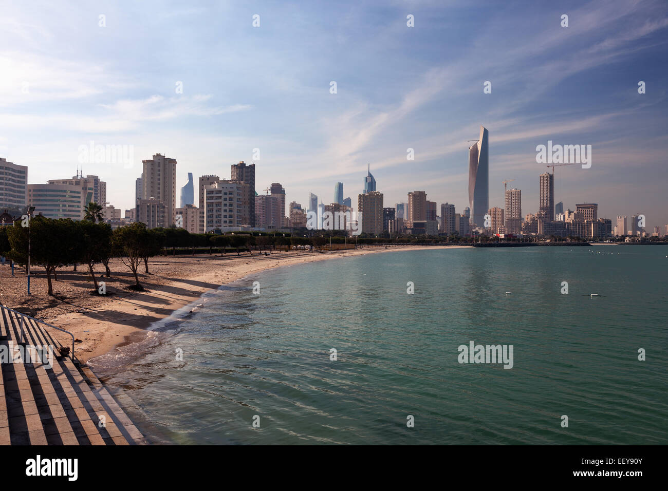 Skyline di Kuwait City. Medio Oriente Arabia Foto Stock