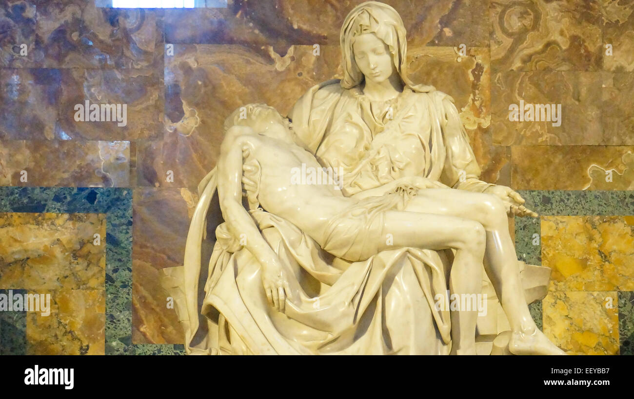 Interno della Basilica di San Pietro, Roma Italia Foto Stock