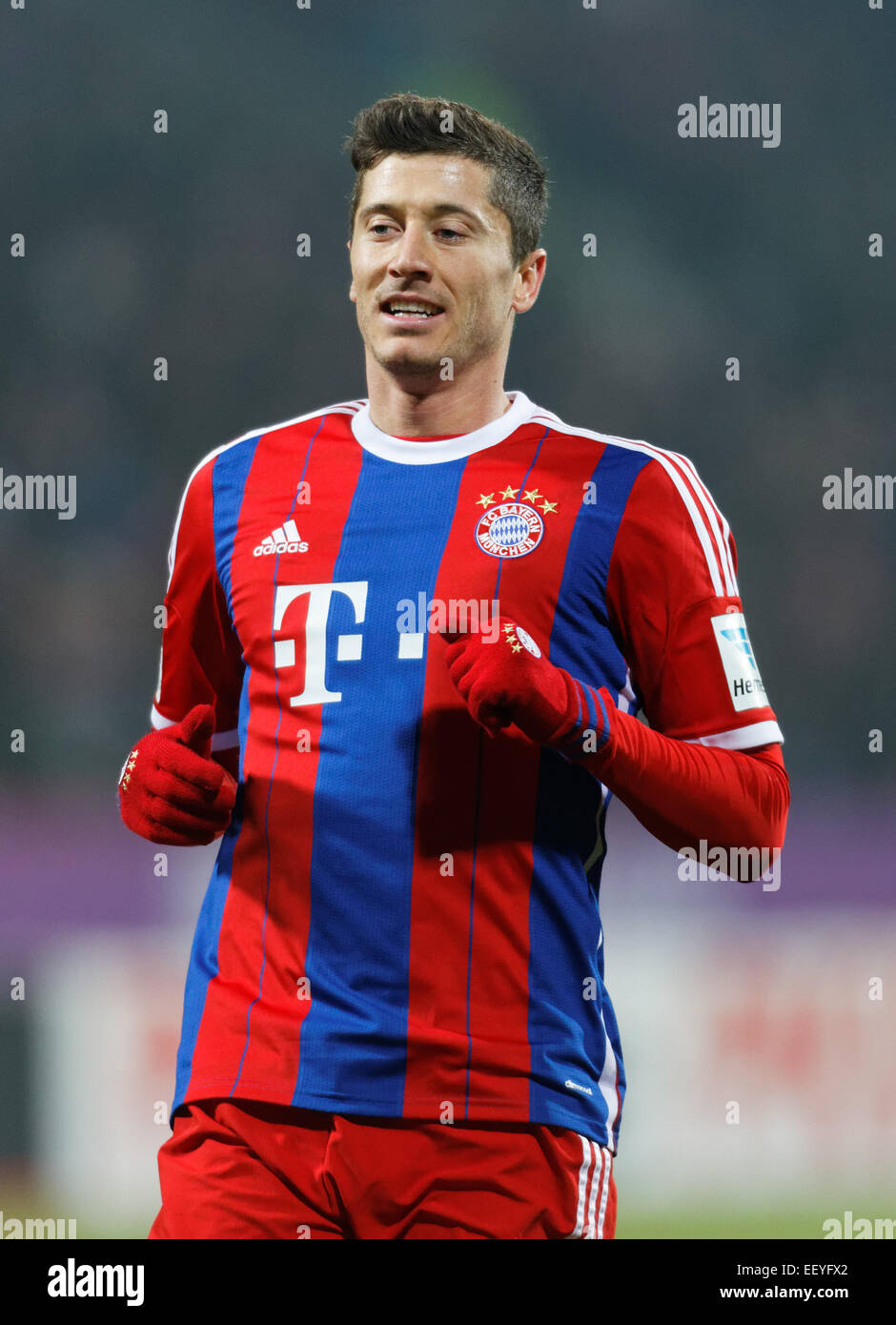 Bochum, Germania, 23 gennaio 2015, amichevole partita di calcio, VfL Bchum vs Bayern Muenchen: Robert Lewandowski di Monaco di Baviera. Credito: Juergen schwarz/Alamy Live News Foto Stock