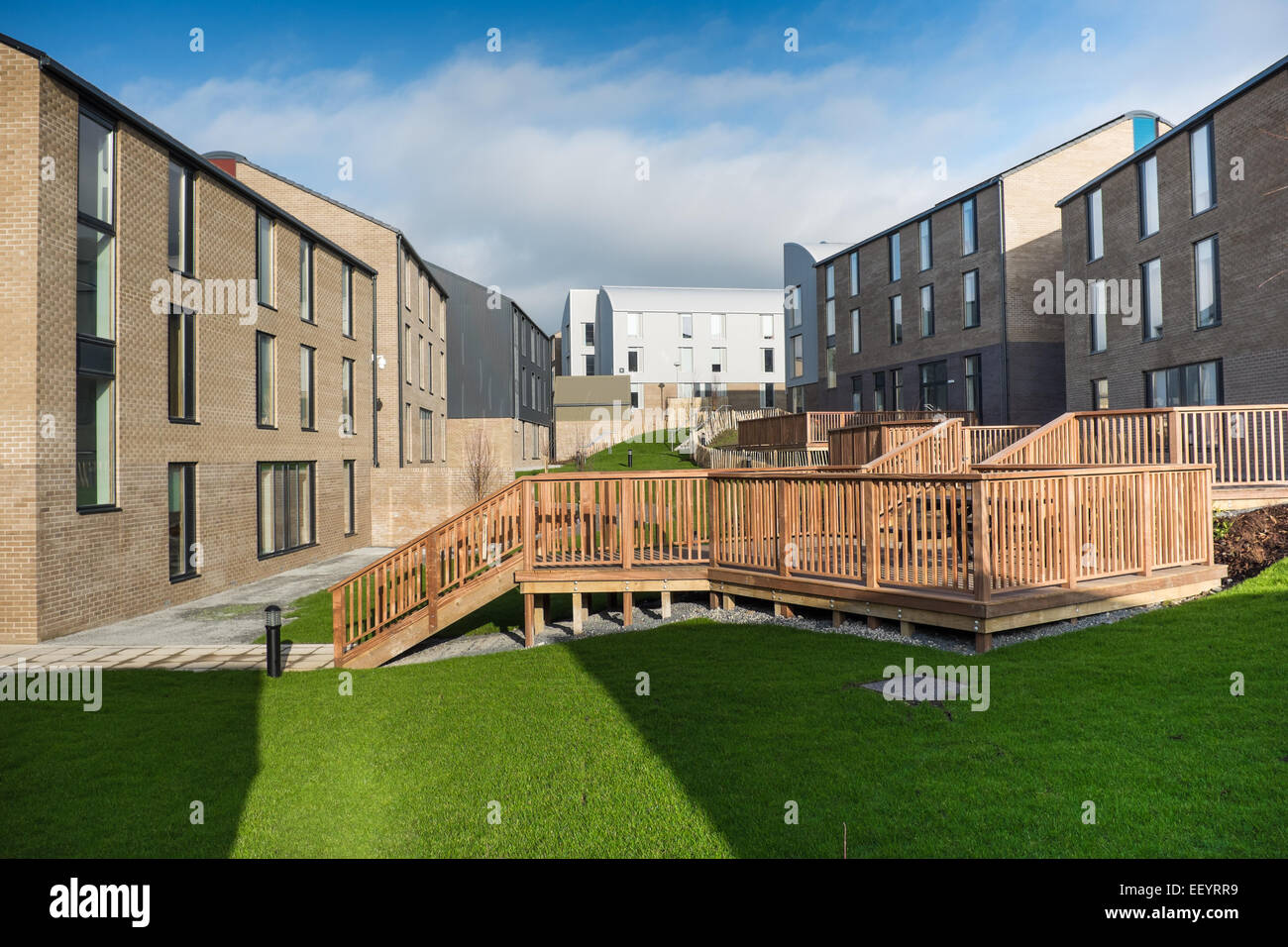 Il 'Penglais Farm' student village a Aberystwyth University Foto Stock