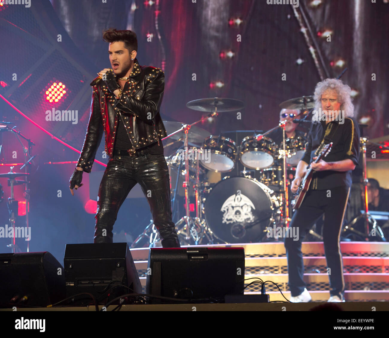 Birmingham, Regno Unito. 23 gennaio, 2015. Adam Lambert + Regina al Barclaycard Arena Birmingham 23 gennaio 2015 Credit: AGP/Alamy Live News Foto Stock
