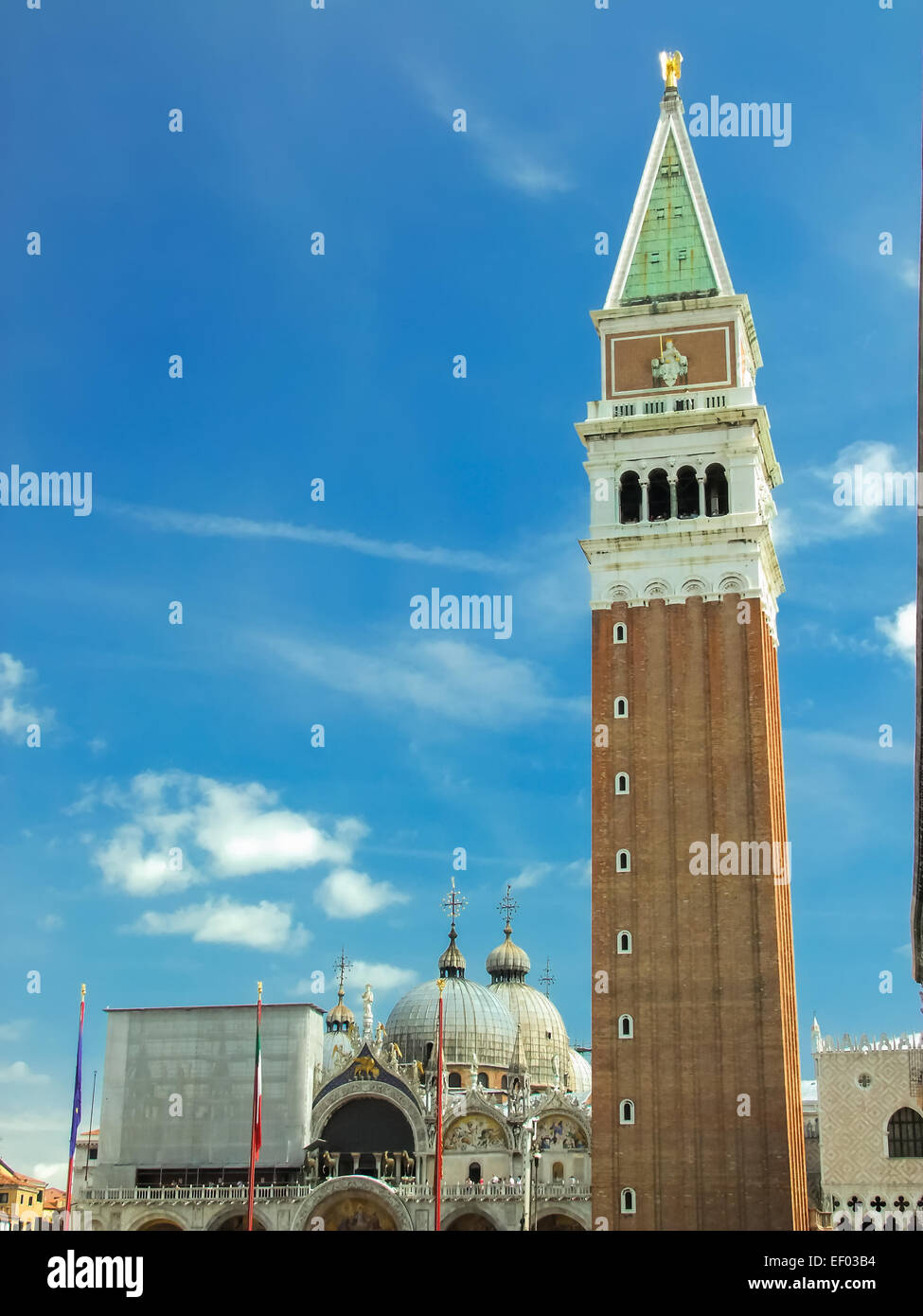 Piazza San Marco a Venezia, Italia. Piazza San Marco è la principale piazza di Venezia dove è generalmente noto appena Foto Stock