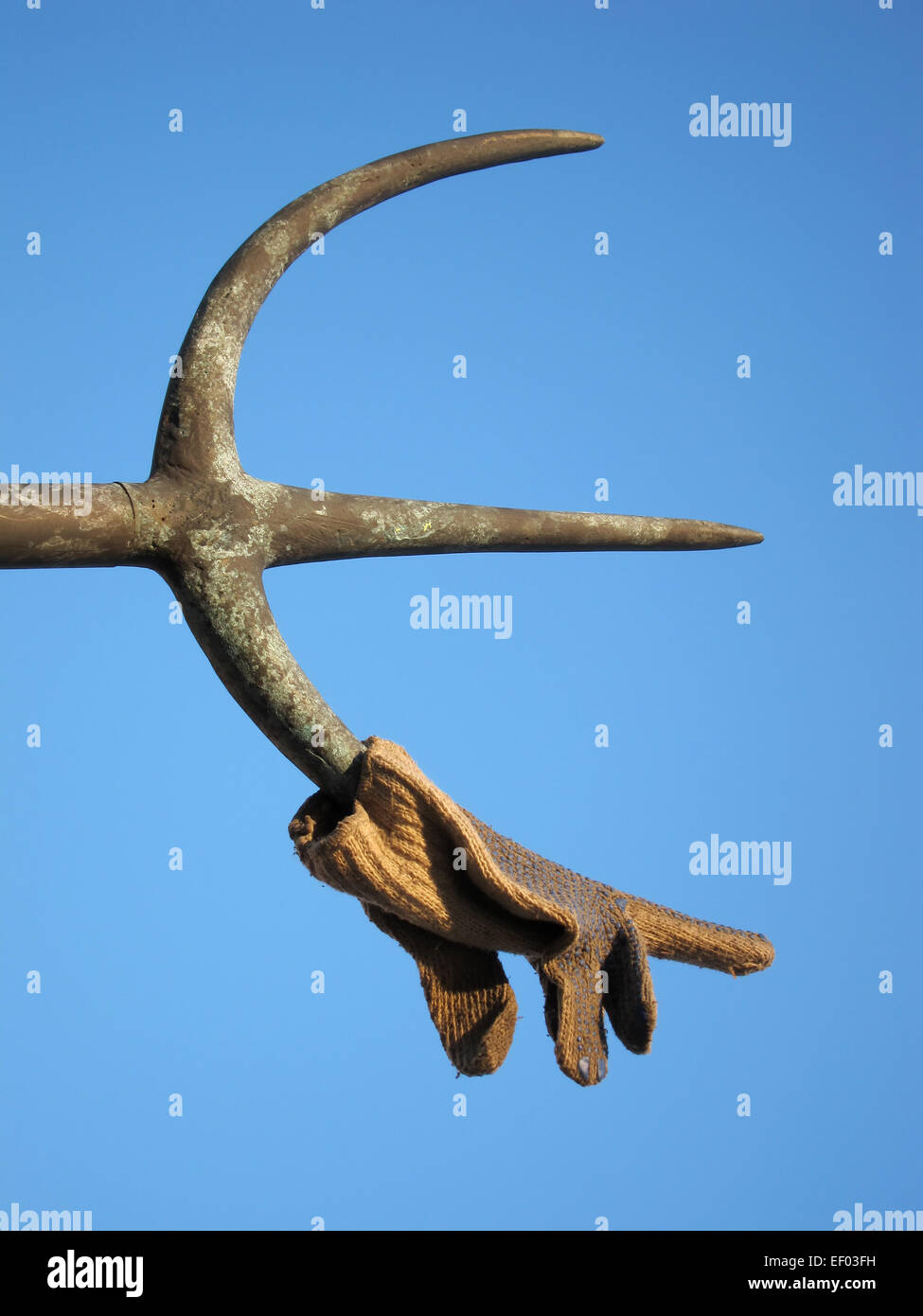 Un tridente come una guida. Foto Stock