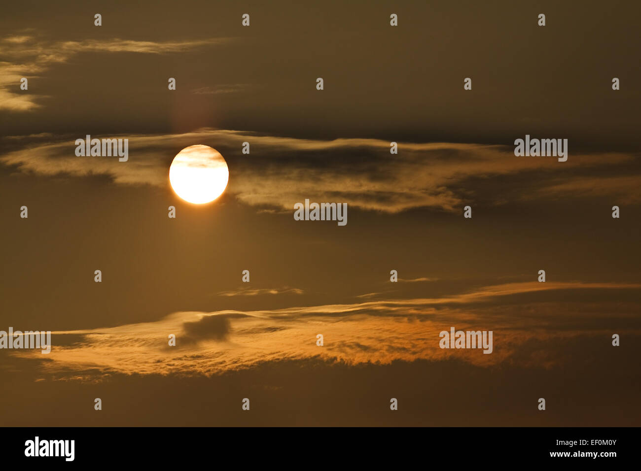 Un tramonto. Foto Stock