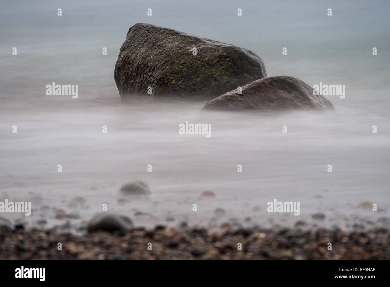 Foundlings sulla riva del Mar Baltico. Foto Stock