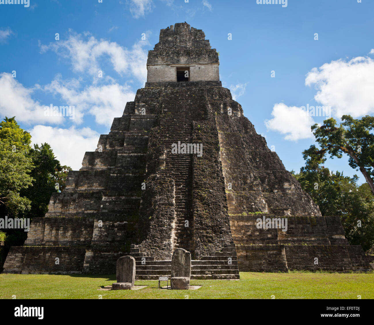 Tempio che io a Tikal in Guatemala Foto Stock