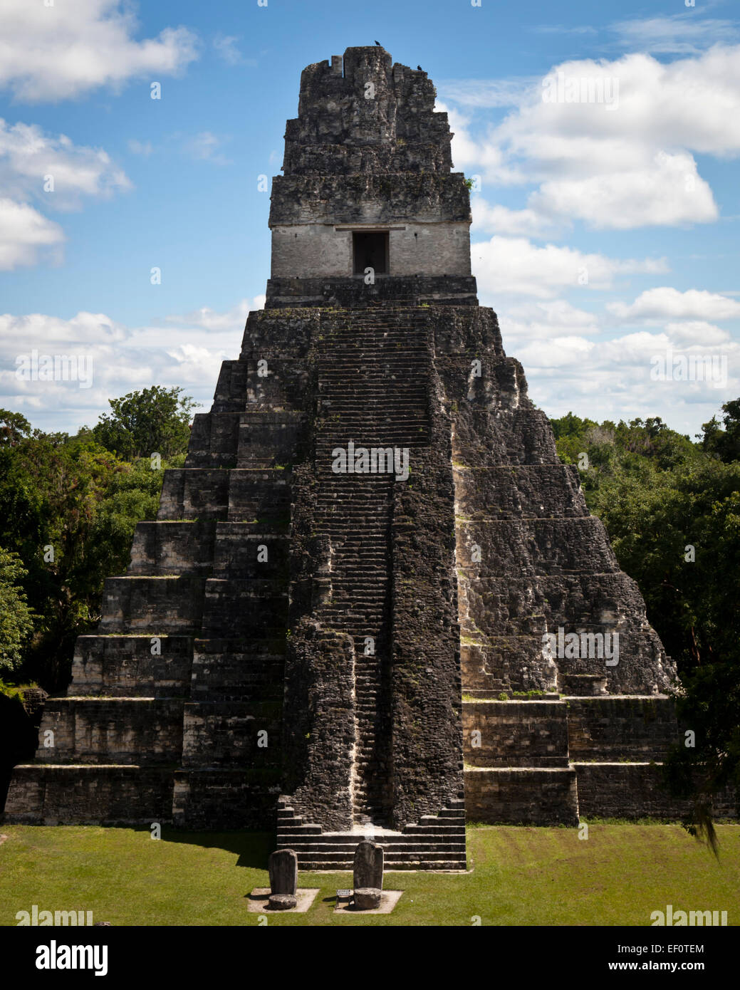 Tempio che io a Tikal in Guatemala Foto Stock