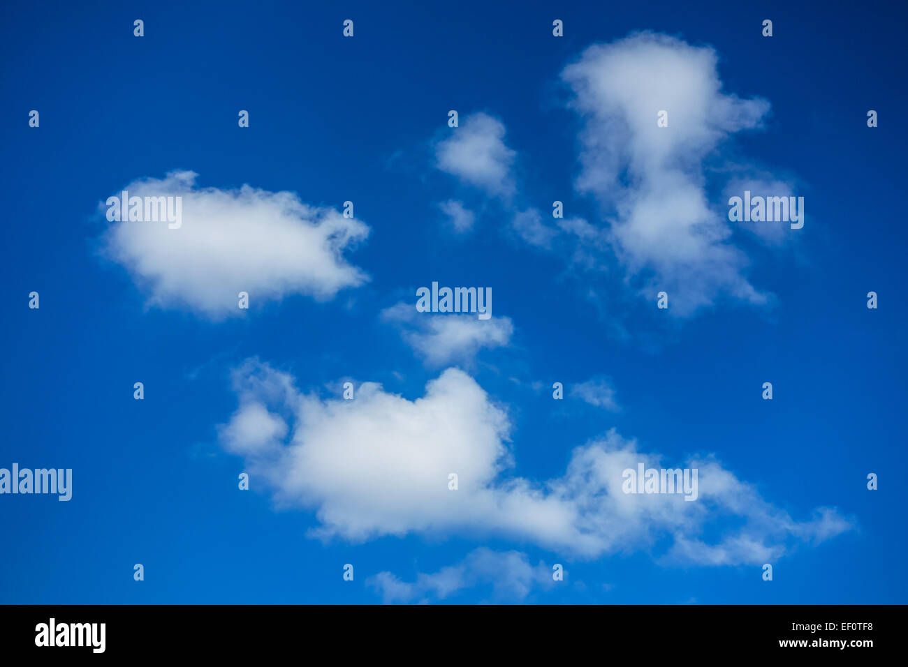 Il bianco delle nuvole nel cielo azzurro. Foto Stock