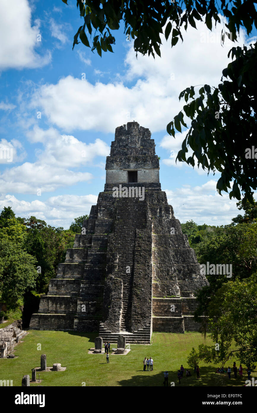 Tempio che io a Tikal in Guatemala Foto Stock