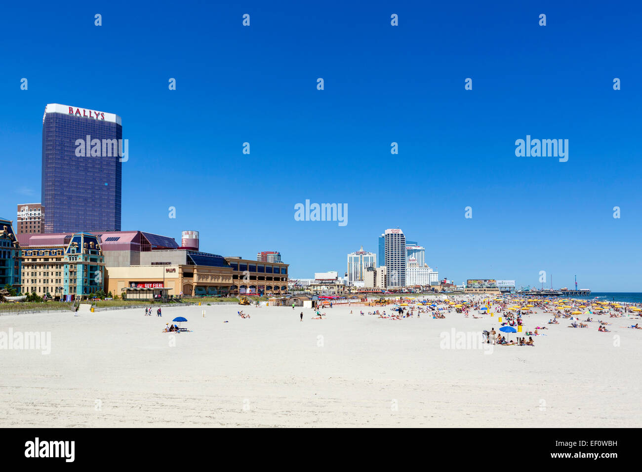 La spiaggia di Atlantic City, New Jersey, STATI UNITI D'AMERICA Foto Stock