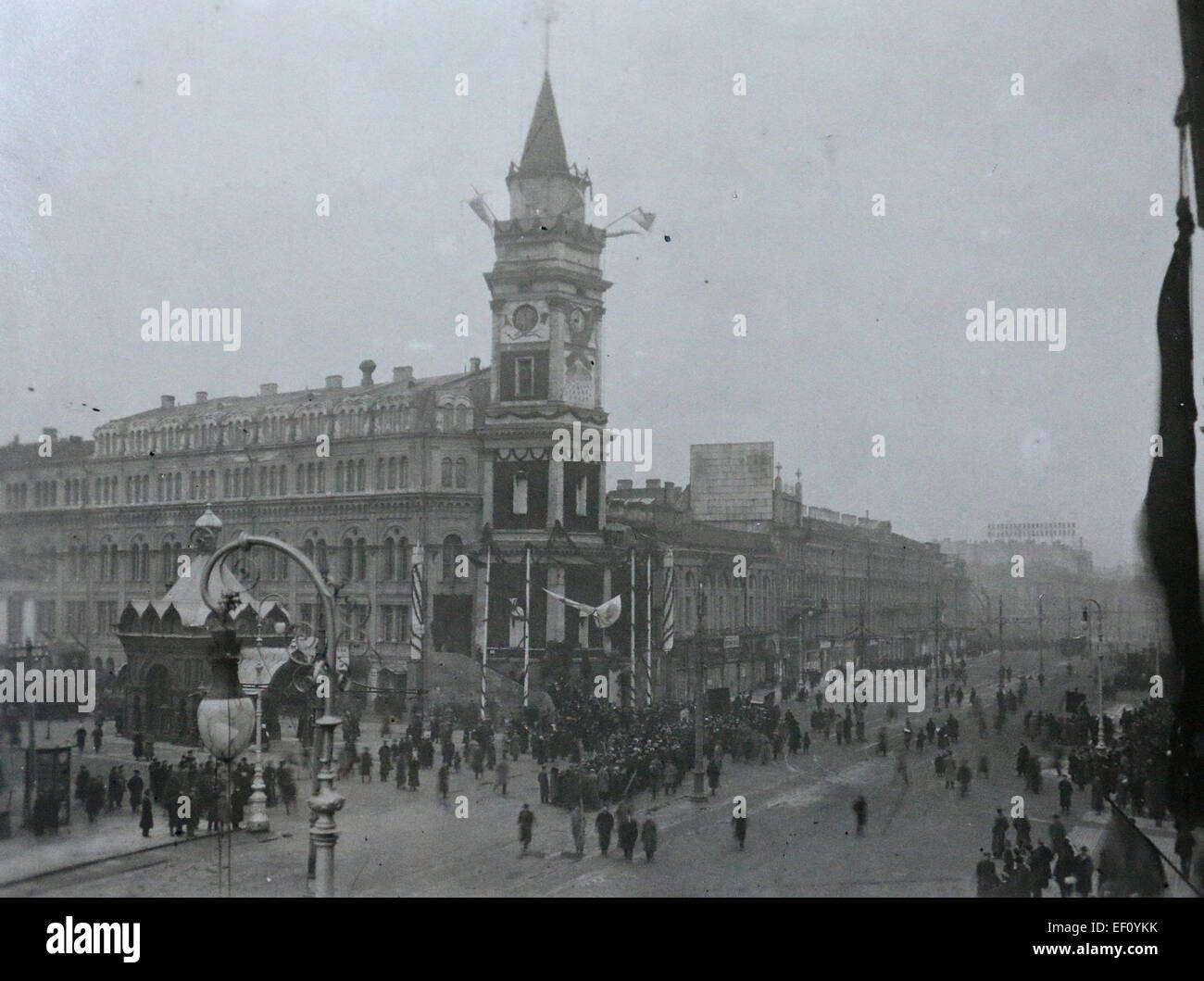 La Casa di Lassalle a Pietrogrado fu un sito di importanza storica durante la Rivoluzione d'ottobre, simboleggiando il movimento rivoluzionario che ha plasmato i primi anni della Russia sovietica. Foto Stock