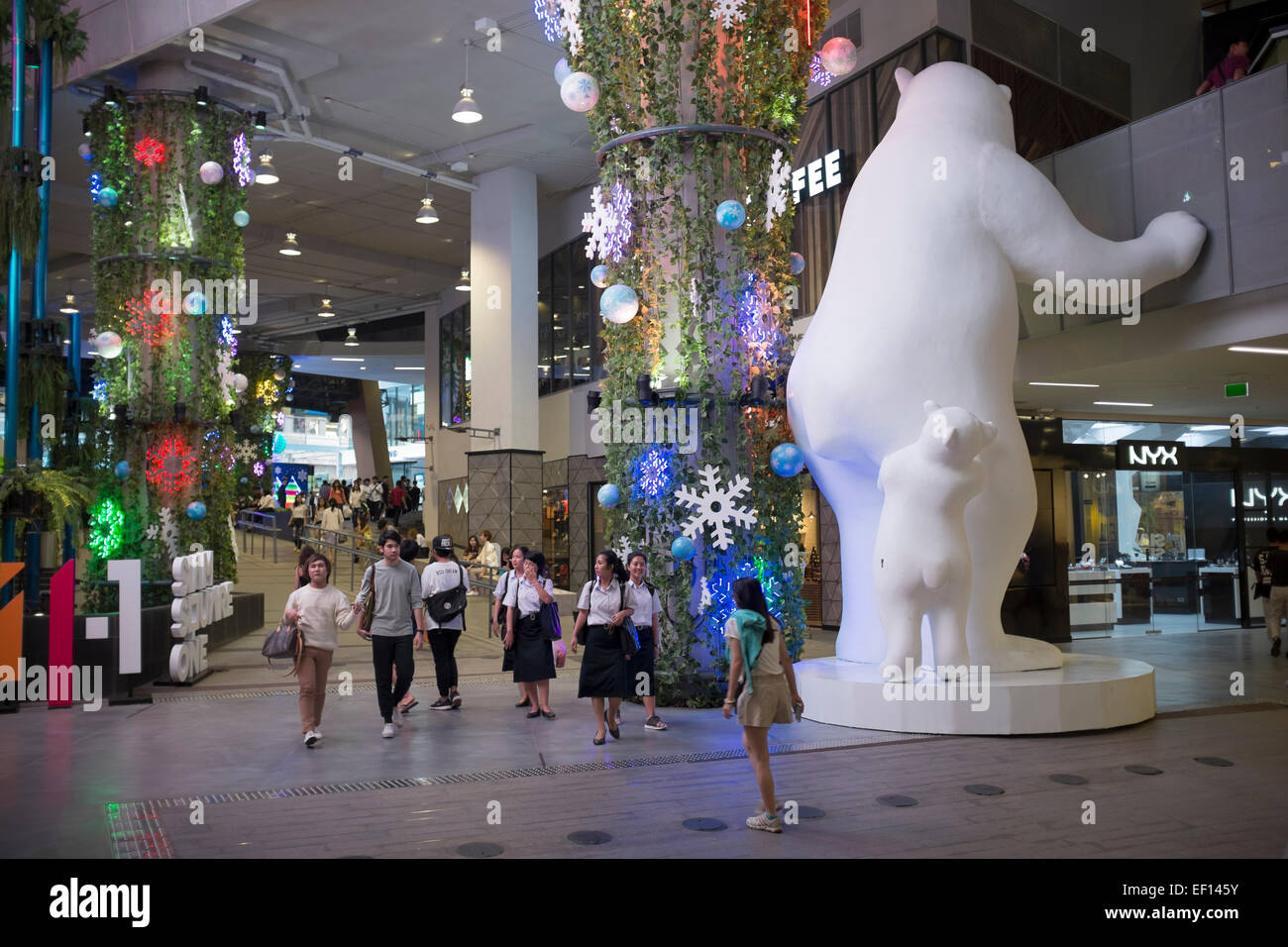 Piazza Siam e un centro commerciale o centro commerciale a Bangkok in Tailandia Foto Stock