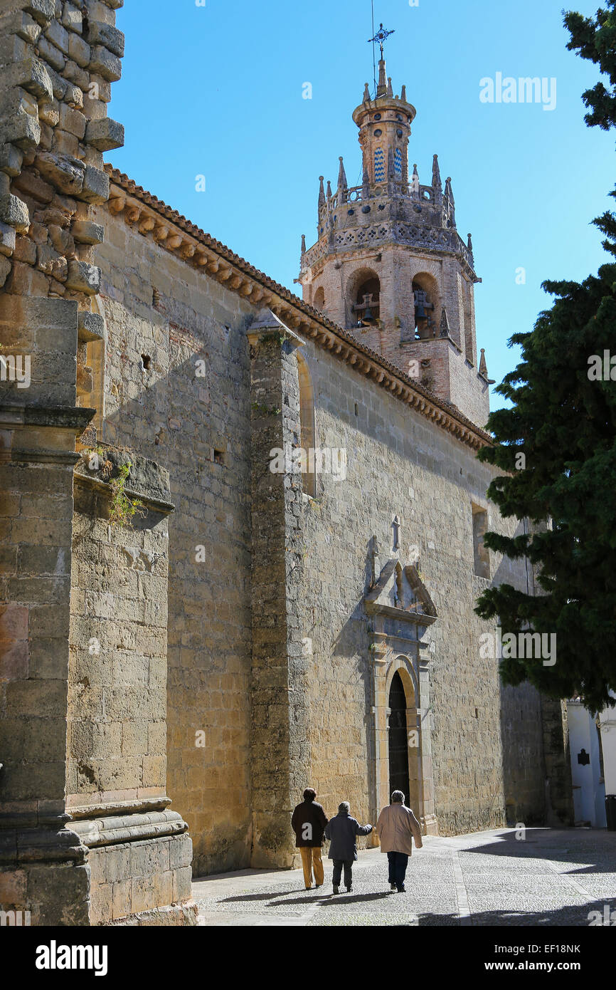 RONDA, Spagna - 1 dicembre 2013: Chiesa di Santa Maria la Mayor in Ronda, provincia di Malaga, Andalusia, Spagna. Foto Stock