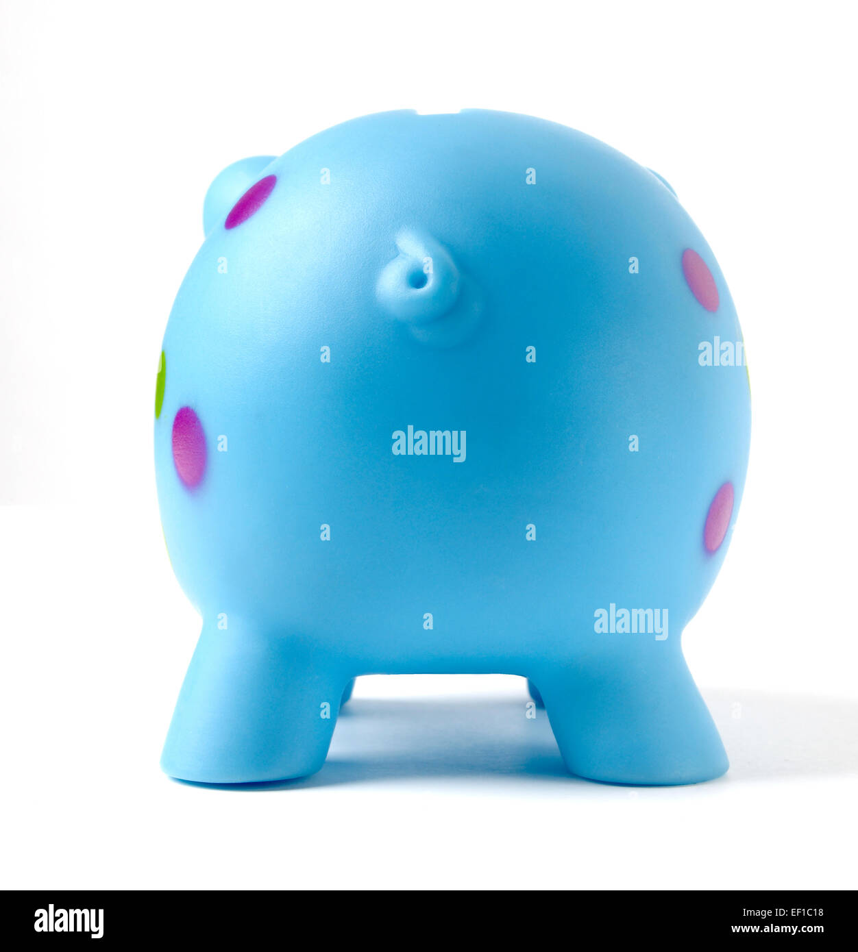 Plastica blu Salvadanaio Foto Stock