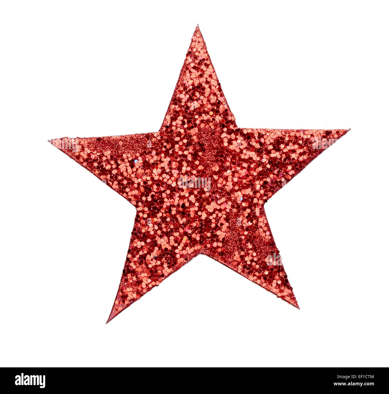 Red stella scintillante intaglio Foto Stock