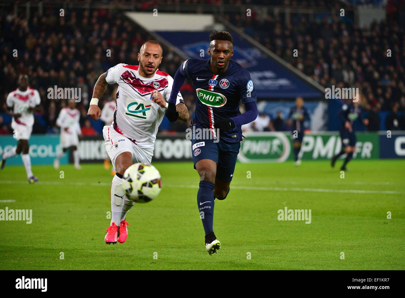 Jean Christophe BAHEBECK/Julien FAUBERT - 21.01.2015 - Paris Saint Germain/Bordeaux - Coupe de France.Photo : Dave inverno/Icona Sport Foto Stock