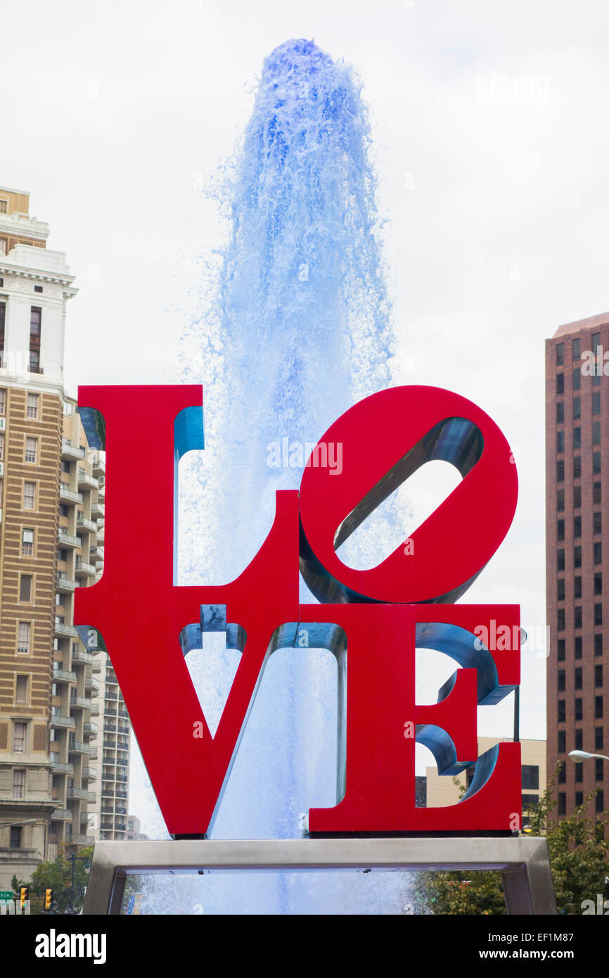Amore scultura da Robert Indiana in NYC Foto Stock
