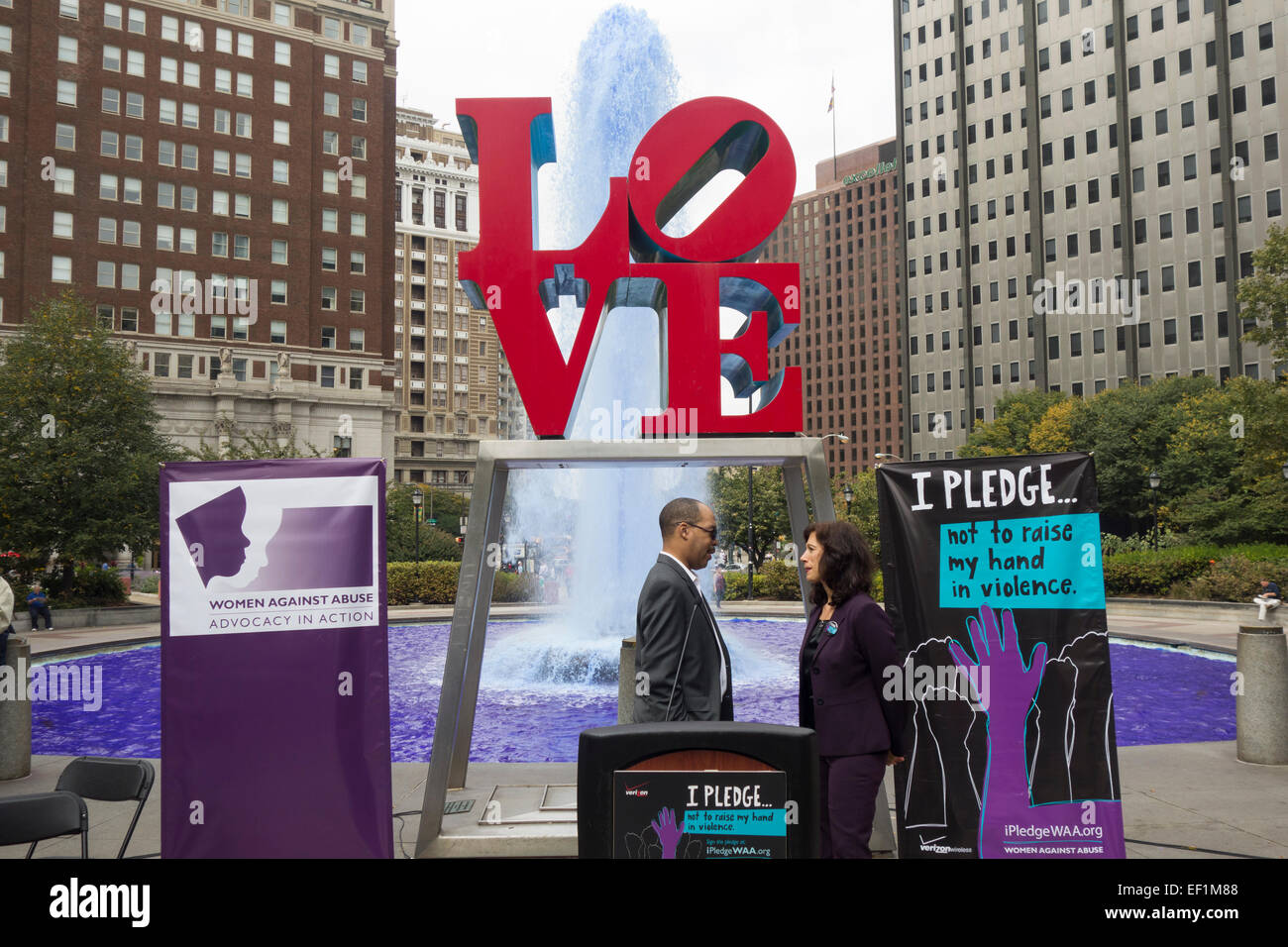 Amore scultura da Robert Indiana in NYC Foto Stock