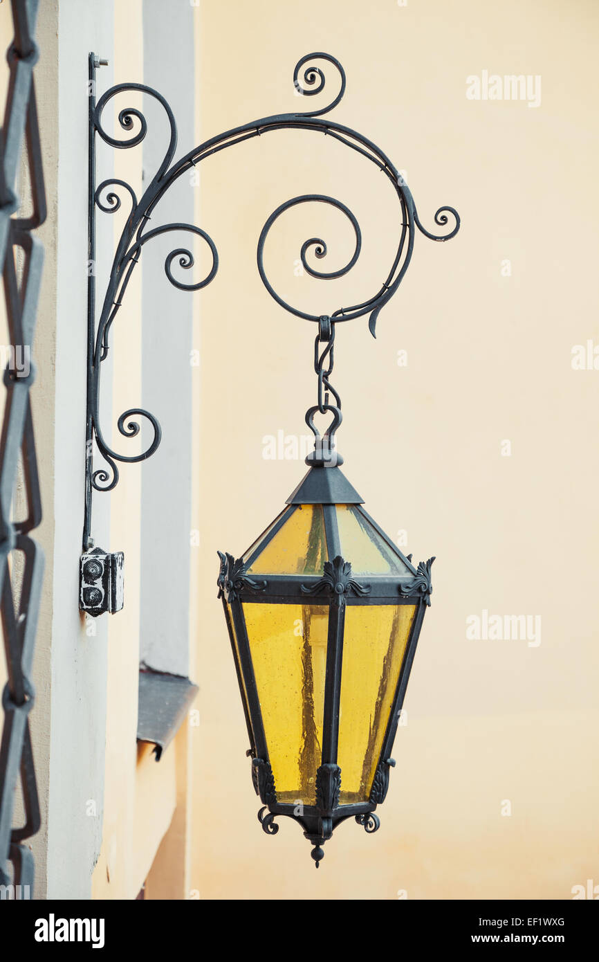 Parete decorativa via lampada a parete Foto Stock