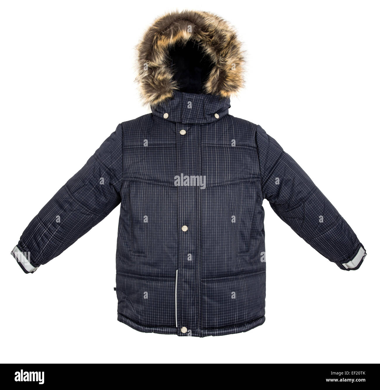 Inverno giacca calda isolati su sfondo bianco Foto Stock