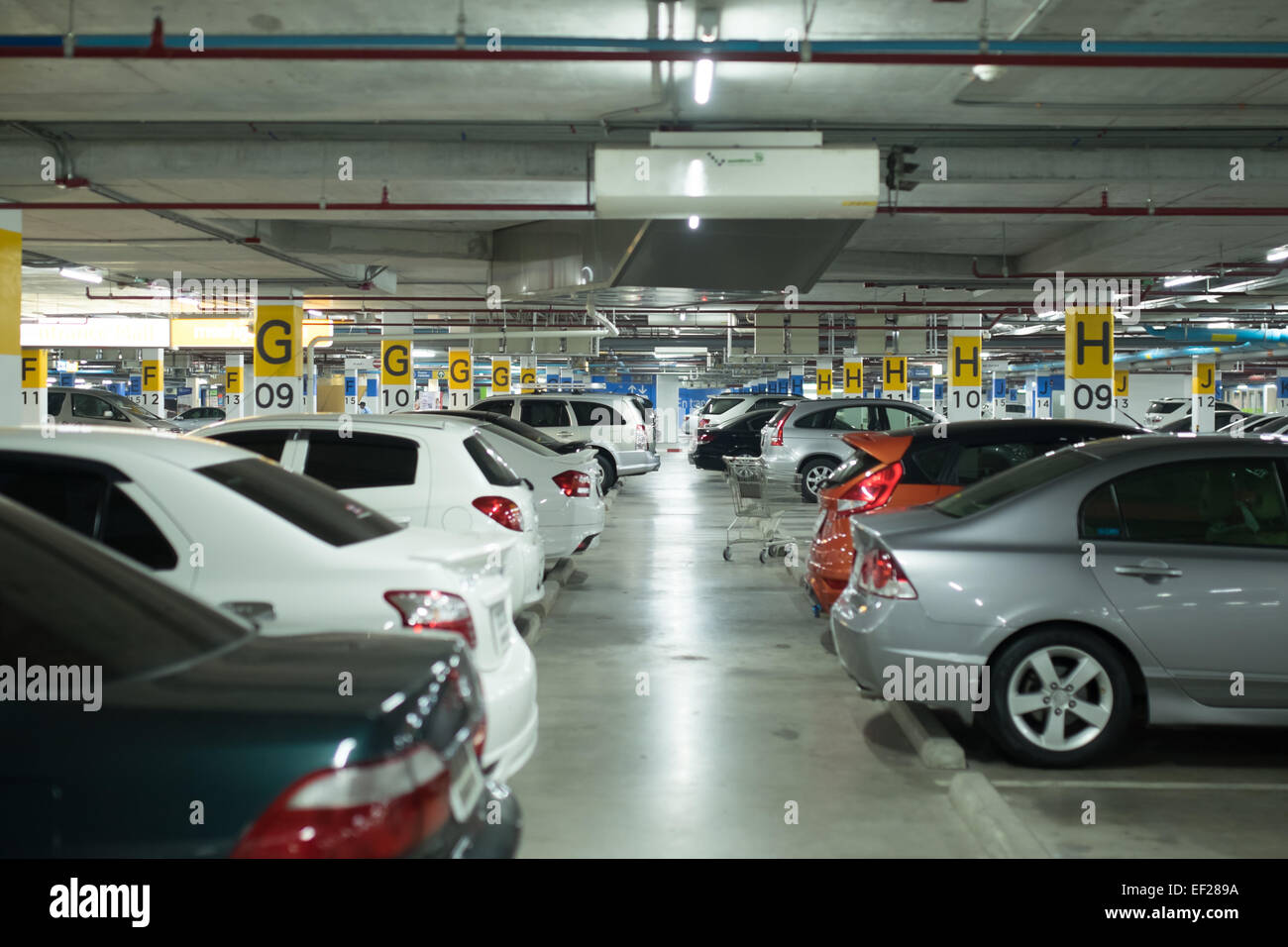 lotto di parcheggio Foto Stock
