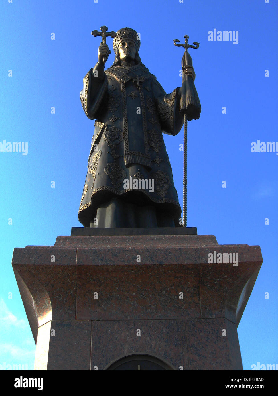 Luogo religioso con il monumento di Priluky città in Ucraina Foto Stock