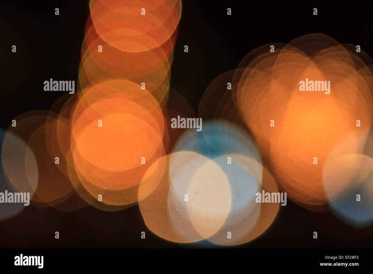 Foto di bokeh luci, defocalizzata le luci di Natale sfondo Foto Stock