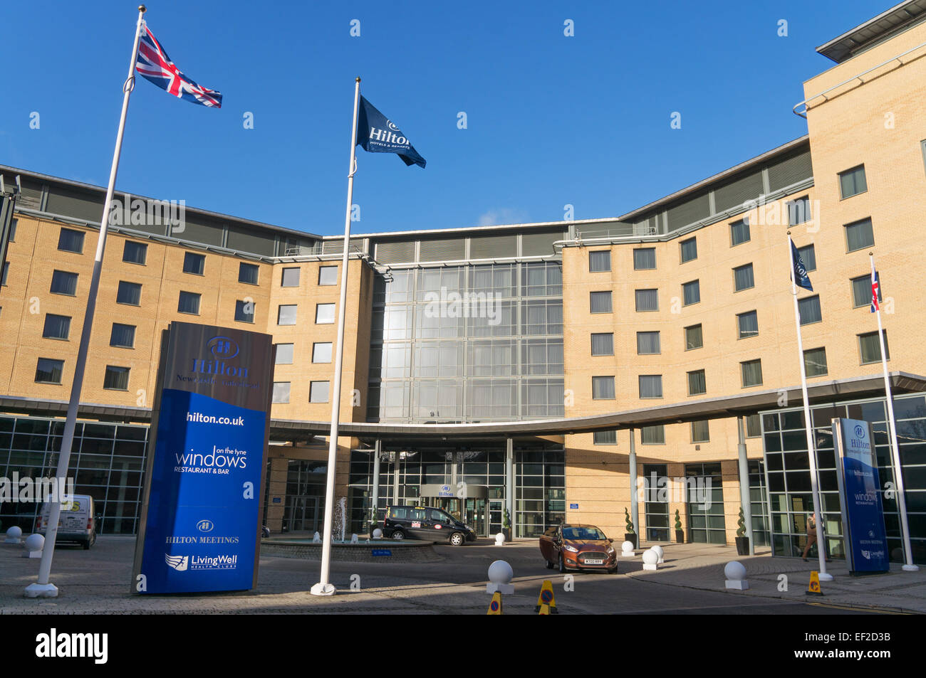 Newcastle Gateshead Hilton hotel, Gateshead, North East England, Regno Unito Foto Stock