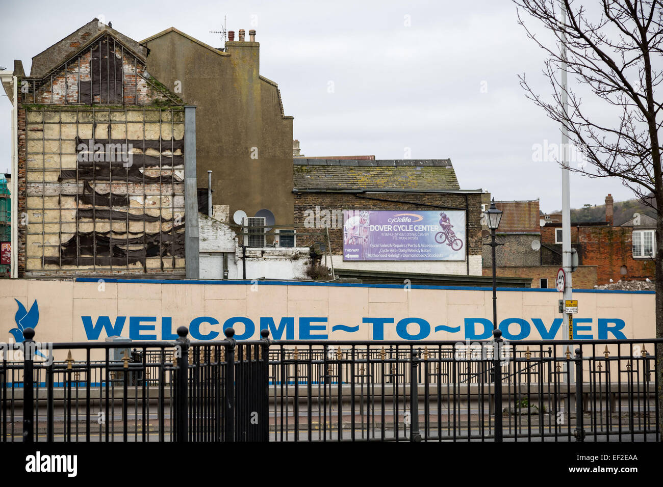 Kent, Regno Unito. 25 gennaio, 2015. Far-Right protesta contro gli immigrati clandestini a Dover Credito: Guy Corbishley/Alamy Live News Foto Stock