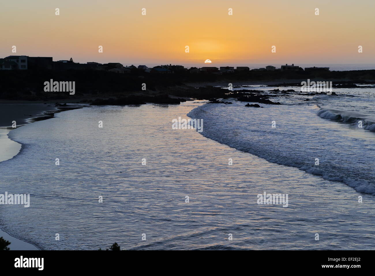 Els Rooi laguna al tramonto Foto Stock