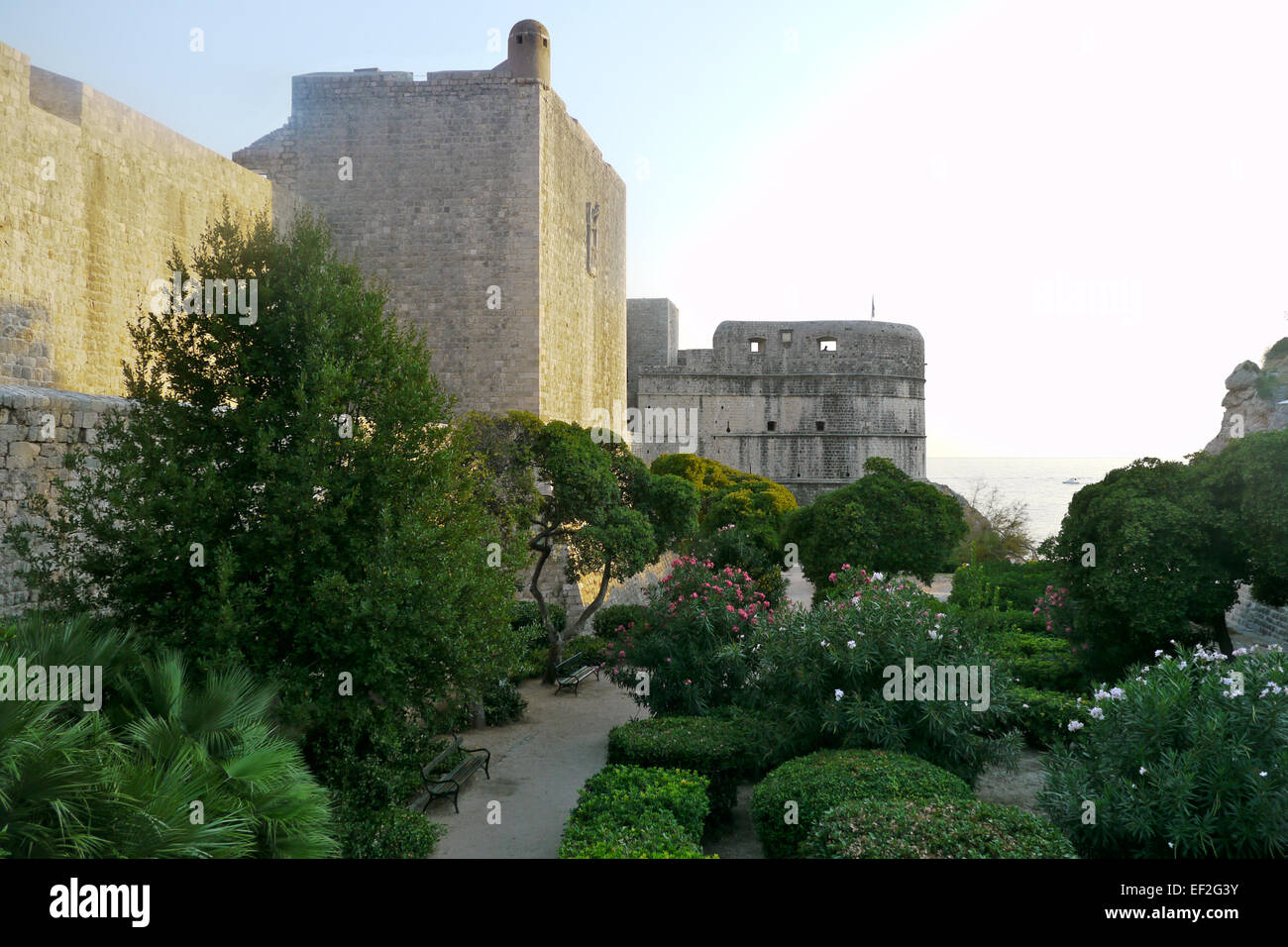 Le mura di Dubrovnik Foto Stock