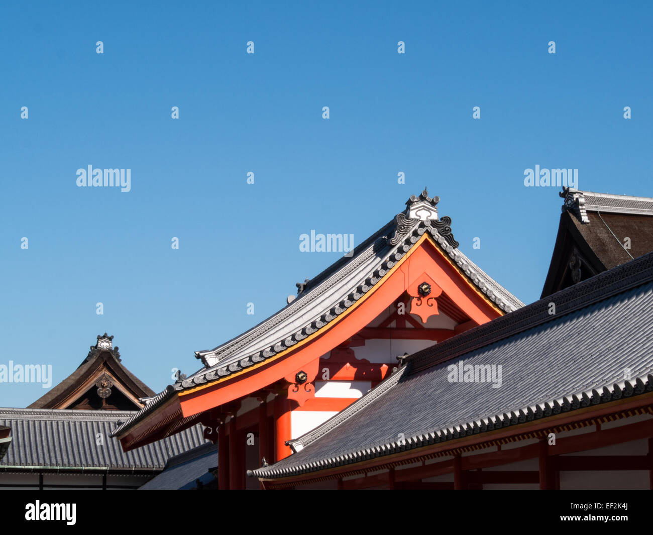 Tetti del Palazzo Imperiale di Kyoto Foto Stock