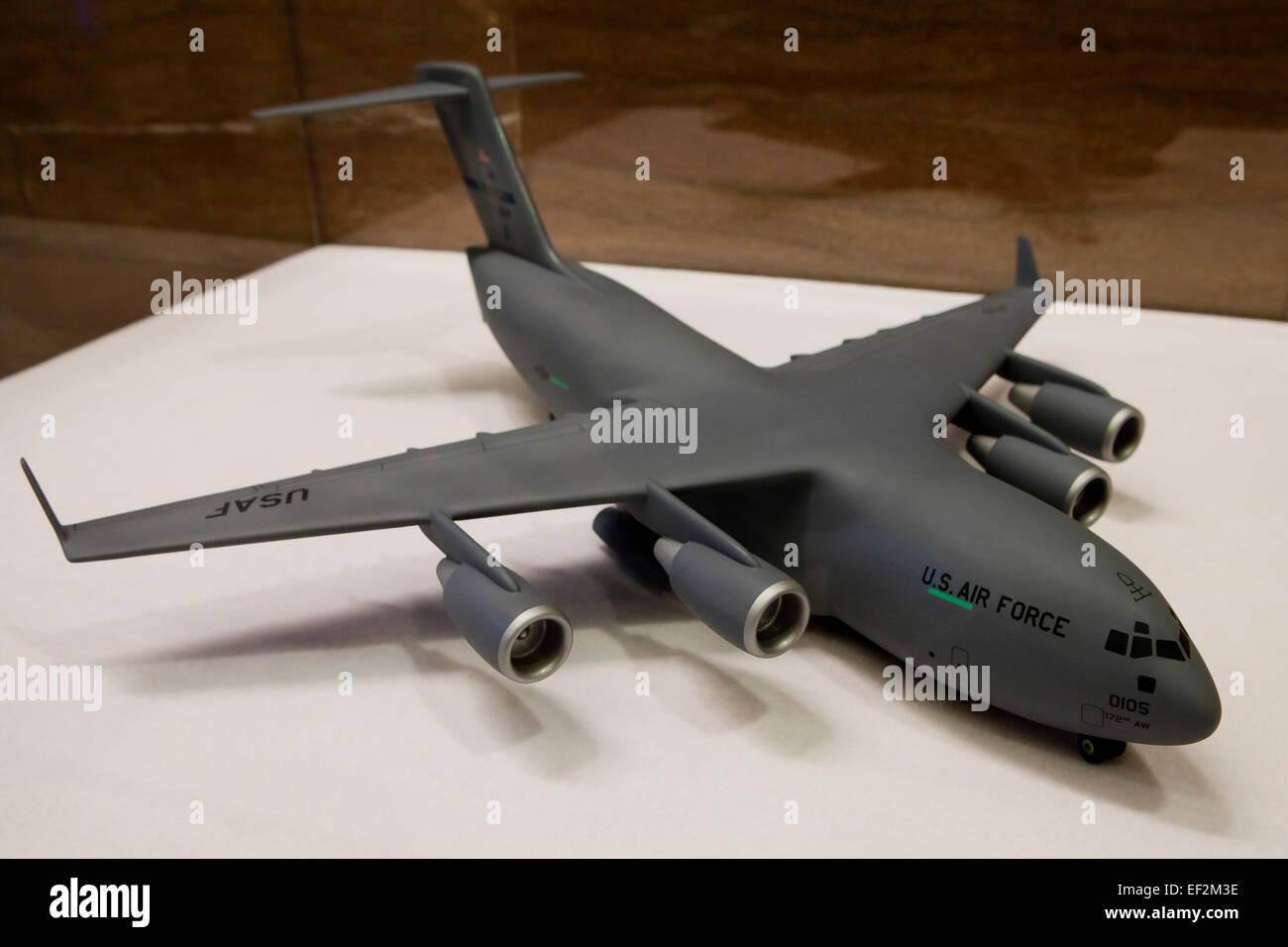 Modello di boeing C-17 Globemaster III i velivoli militari da trasporto utilizzati da US Air National Guard - USA Foto Stock