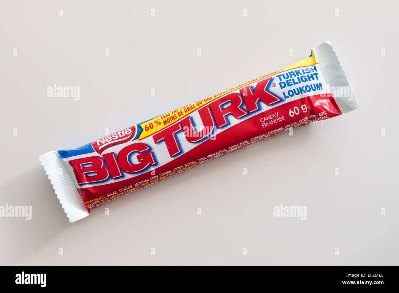 Grande Turk, una barra di cioccolato fabbricati da Nestlé in Canada è costituito da rosa Delizia Turca rivestito in cioccolato al latte. Foto Stock