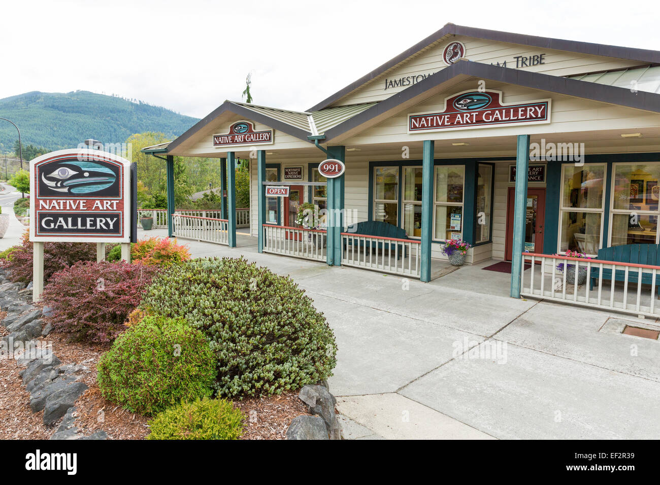 A nord-ovest di espressioni nativo galleria d'arte di una s'klallam tribe - Jamestown, Sequim, Washington Foto Stock