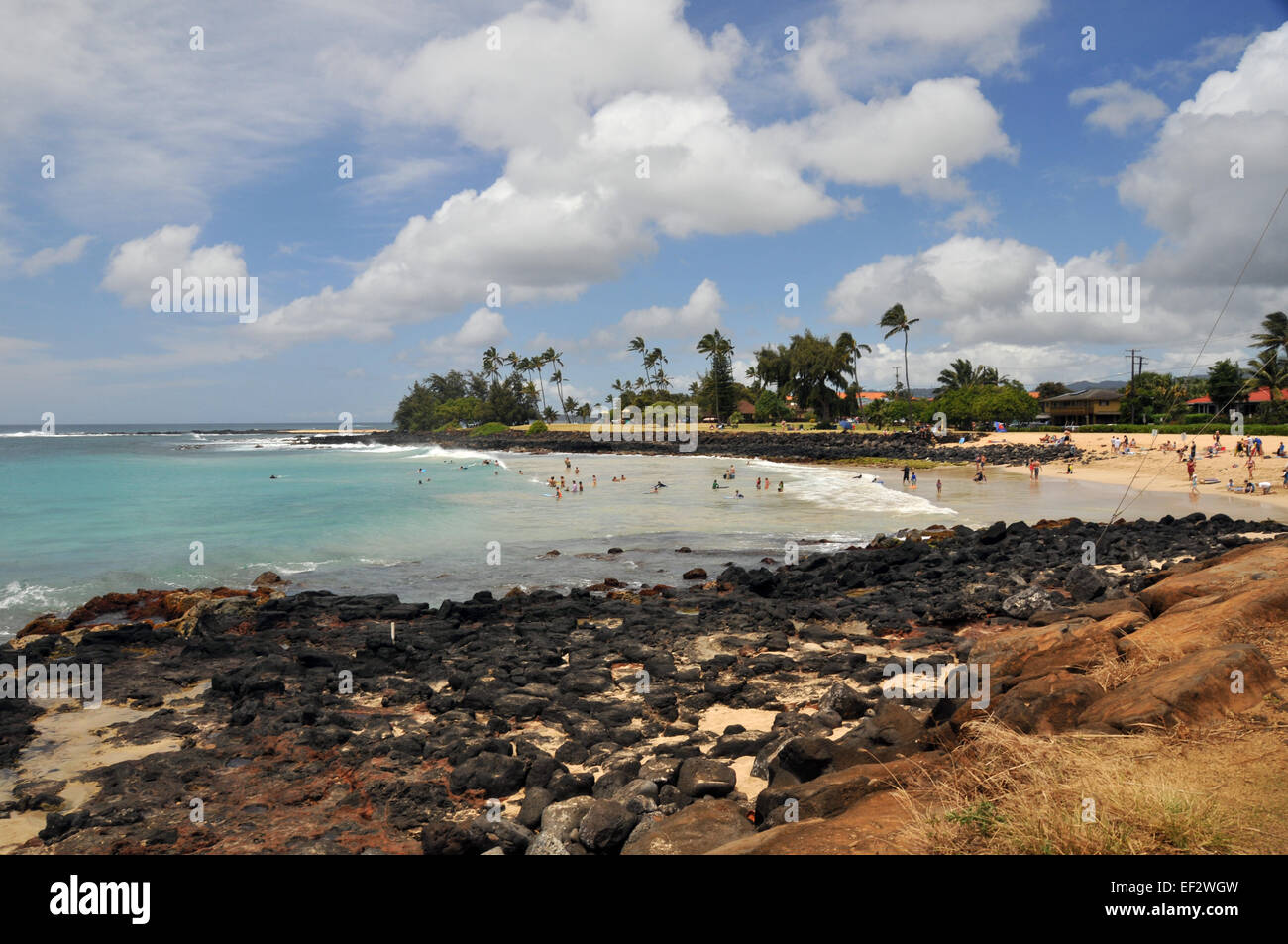 La spiaggia di Poipu Beach, Kauai, Hawaii Foto Stock