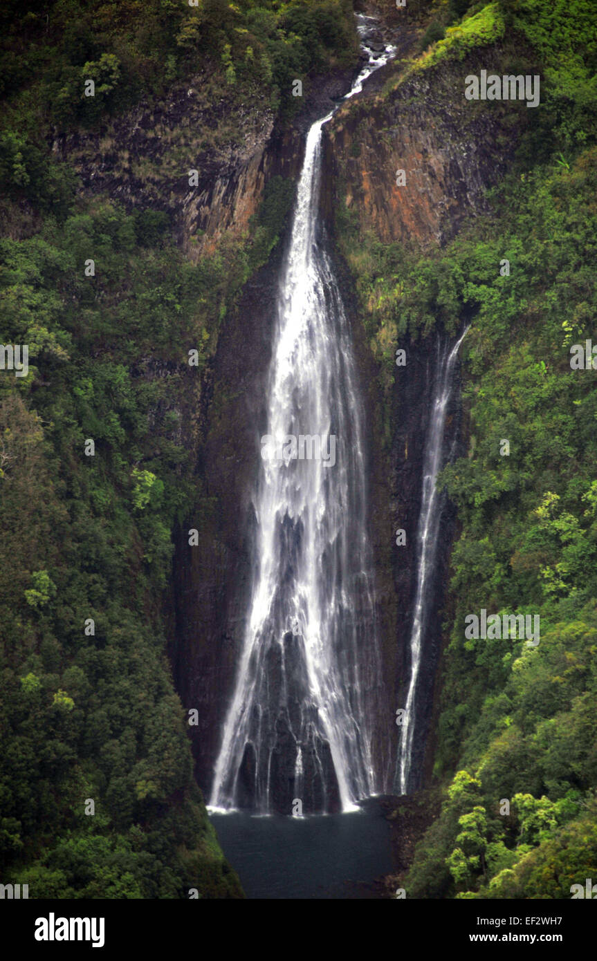 Jurassic Park falls, Kauai Foto Stock